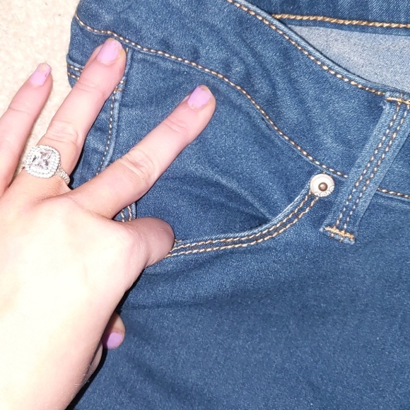 Blue skinney wide leg jeans - Picture 4 of 7